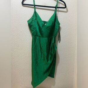 Saints + Secrets green silk dress size M  Sundress H6